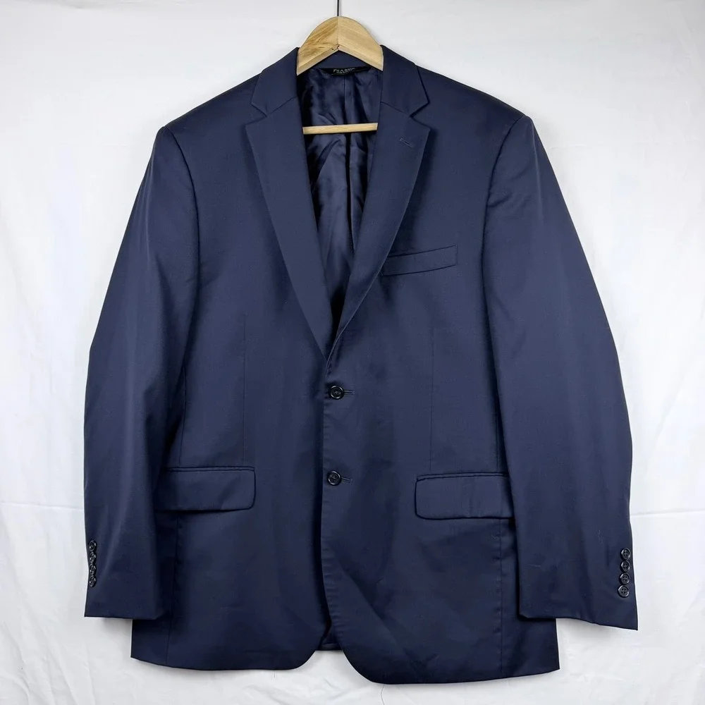 Jos A Bank Signature Navy Suit 2 Piece 43R 37x32 Wedding Executive Professional